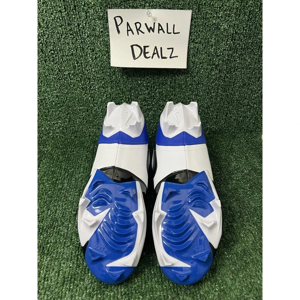 Nike Air Jordan 1 Low TD Football Cleats Royal Toe Black Mens Size 13 FJ6245-401